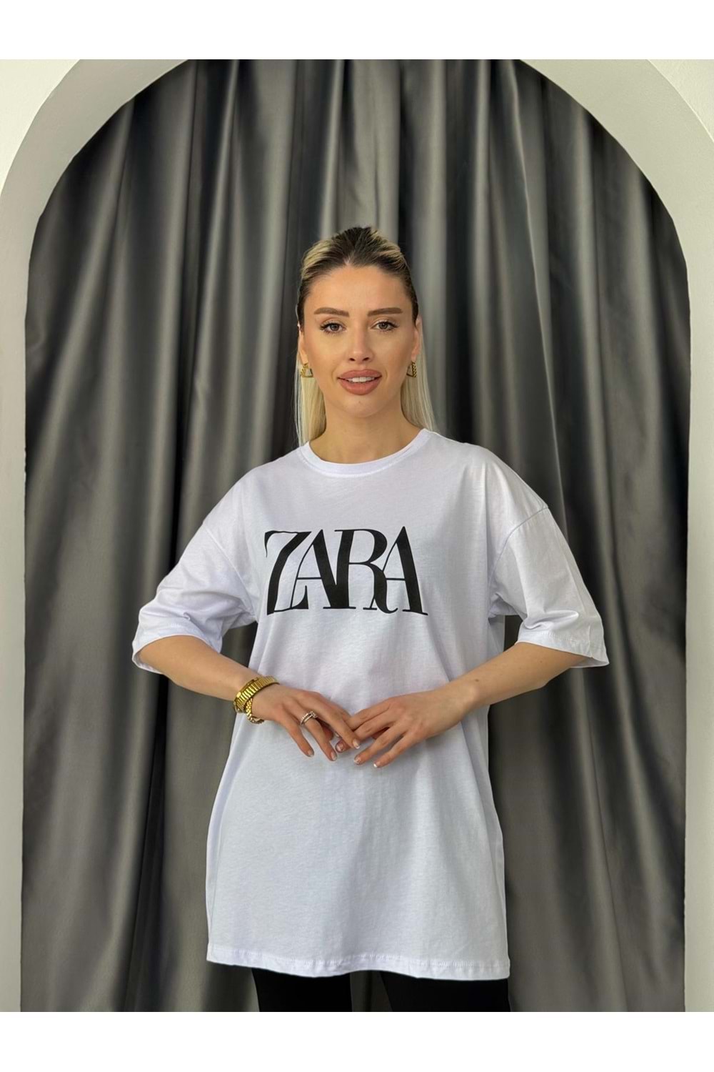 Z Baskılı Tşrt 13244 - Beyaz - L-XL - AZRA05646-46541