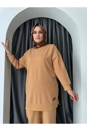 Armalı Düz Sweat Soul Puane 30644 - Camel ks11 - S-M - AZRA04906-Camel-S-M