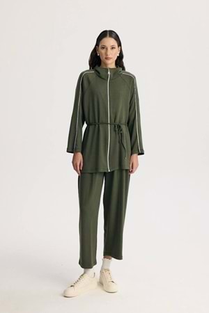 Marc Fermuarlı Basic Takım 6388 - Haki - L-XL - AZRA04958-Haki-L-XL