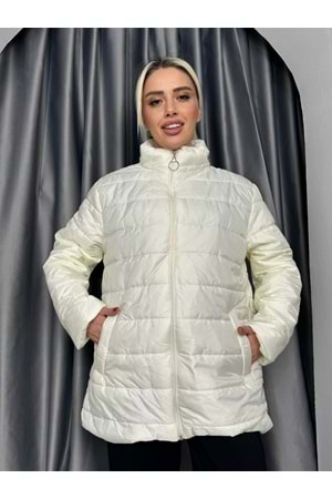 Kısa Şişme Mont 2002 - Krem - L