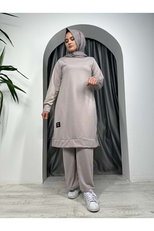 Uzun Tunikli Takım 1655 - Bej - 38-40 - AZRA05273-43803