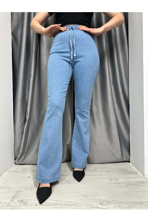 İspanyol Paça Kot Pantolon 3457 - Mavi - 40 - AZRA05381-44935