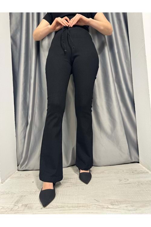 İspanyol Paça Kot Pantolon 3457 - Siyah - 40 - AZRA05381-44940