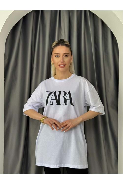 Z Baskılı Tşrt 13244 - Beyaz - L-XL - AZRA05646-46541