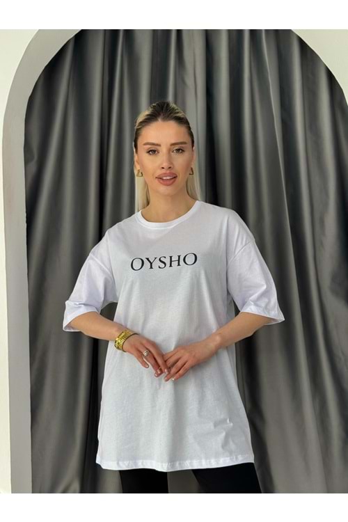 O Baskılı Tşrt 13233 - Beyaz - L-XL - AZRA05647-46556